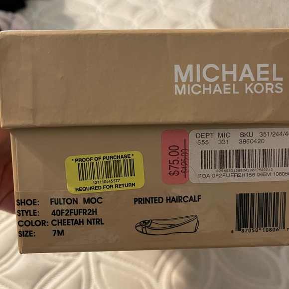 Michael Kors calf hair cheetah print flats size 7 - Picture 6 of 6